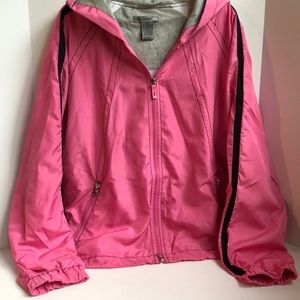 Oleg Cassini lined lightweight zip front track jacket size Large